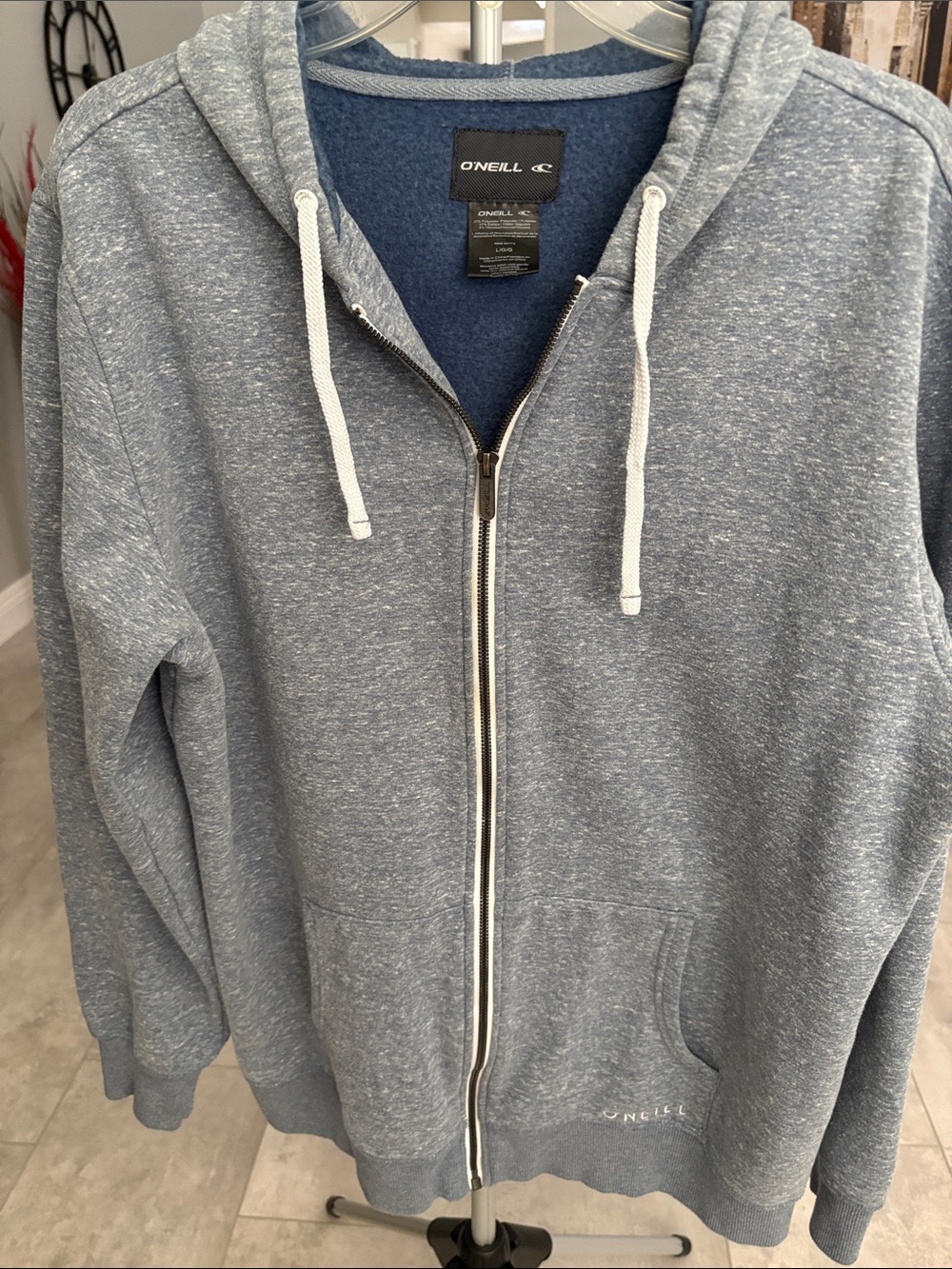 O'Neill Men's Light Heather Blue Full-Zip Hoodie